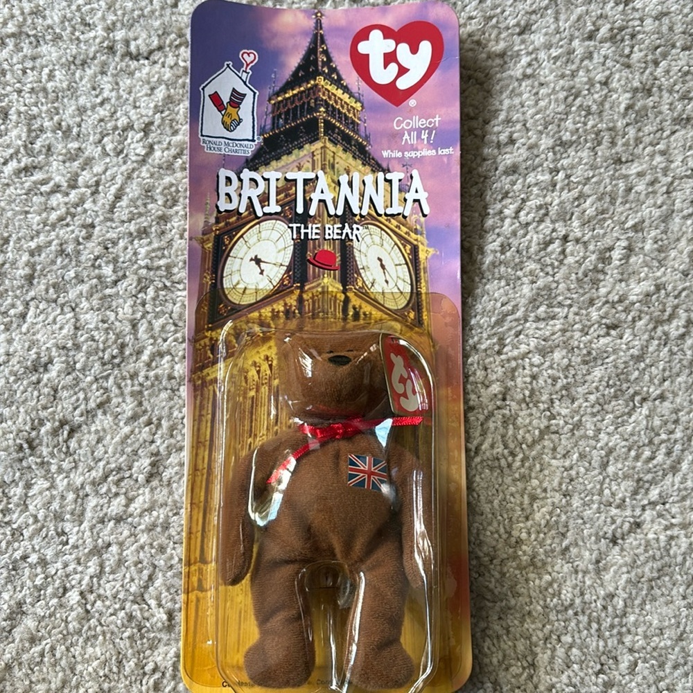 NIB Britannia The Bear TY Beanie Baby 1999